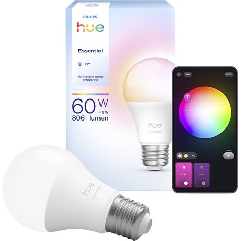 Ampoule connectée Philips Hue White and Color Ambiance A60 E27 806 lm 8 W (1/5)