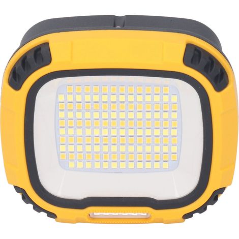 Lampe de travail LED portable rechargeable USB, projecteur d'extérieur avec batterie externe, étanche IP44, idéale pour la randonnée, le travail, la réparation automobile et les ateliers. (1/5)