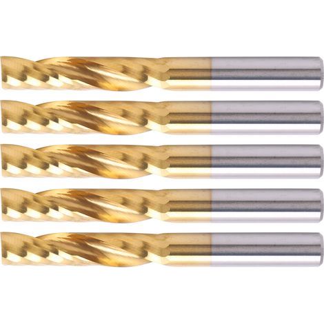 5pcs Professional CNC End Mill Metal Spiral Router Bit Milling Cutter Accessory 6 x 28 55 mm (1/5)