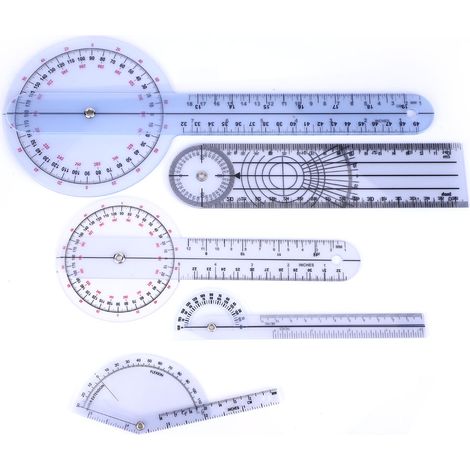 Équerre de mesure vertébrale 360° - Kit de 5 pièces avec règles médicales 6/8/10 pouces (1/5)
