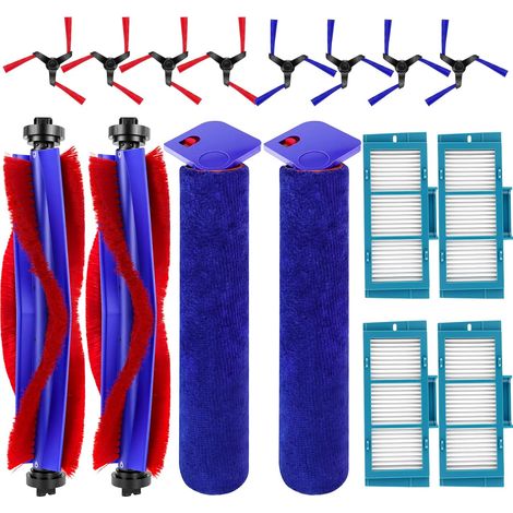 Chuancheng Lot de 16 accessoires pour aspirateurs Dyson Spot+ Scrub AI Wet and Dry Robot Aspirateur, pièce de rechange avec 2 brosses à rouleaux, 2 serpillères à rouleaux, 4 filtres HEPA, 8 brosses (1/5)