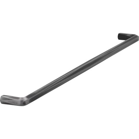 Siro Griff Baber LA 320mm - Schrankgriff Breite 330mm eisenfärbig geschmiedet, Zinkdruckguss gebürstet matt (1/5)