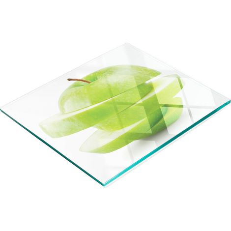 Tagliere decorativo in vetro temperato color verde mela 60x52 cm (1/5)