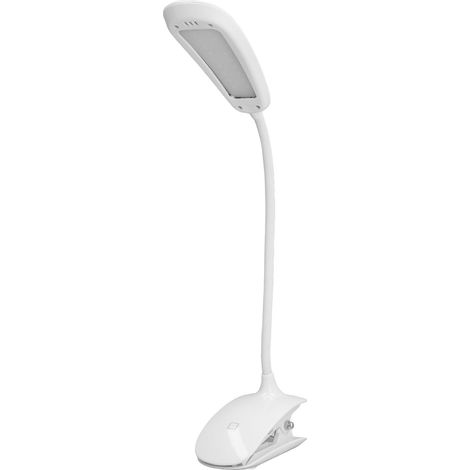 Lampe de table LED à pince, rechargeable USB, 3 vitesses tactiles, pliable, flexible, col de cygne, lampe de lecture pour dortoir (1/5)