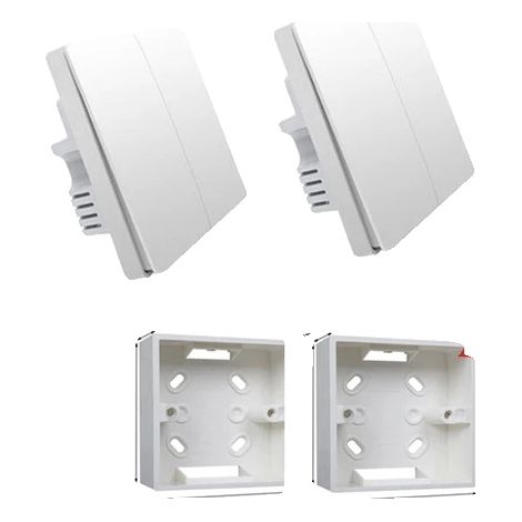Interruttore intelligente, comunicazione Zigbee, funzionamento wireless, non richiede neutro 2x2 (1/2)