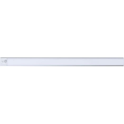 Lampe sous meuble LED rechargeable, 110 lm, blanc chaud/neutre/froid, IP20, argent, 40 cm