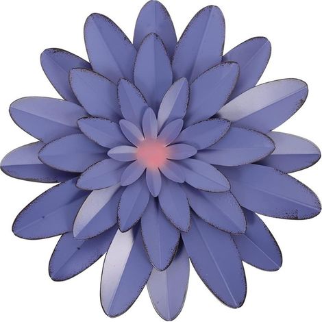 Décoration Murale Fleurie Fer Suspension Fleur Ornement Suspendu Intérieur Pendentif Forme De Fleur Fer Ornement Suspendu,Violet (1/5)