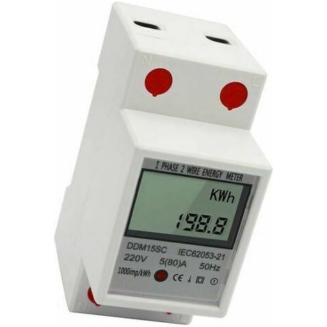 Green Mobility-Compteur D'Energie, Moniteur De Consommation Electrique, 580A 220V 50Hz (1/5)