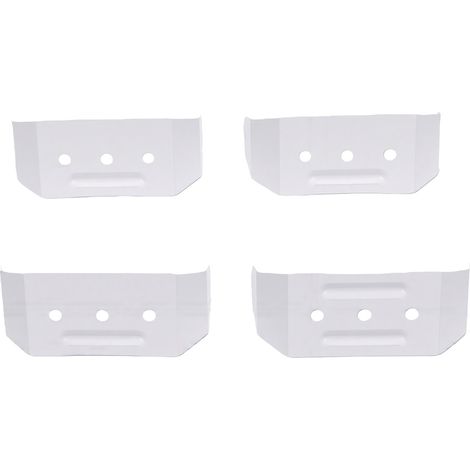 Lot de 4 colliers de fixation pour descentes de gouttière, robustes, en alliage d'aluminium, avec clips invisibles, pour descentes de 2 x 3 pouces. Installation facile et polyvalente. (1/5)