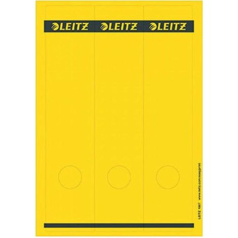 Ordnerrückenetikett breit/lang 61,5 x 285 mm (B x H) selbstklebend mit Griffloch gelb 75 Etik./Pack. (1/5)