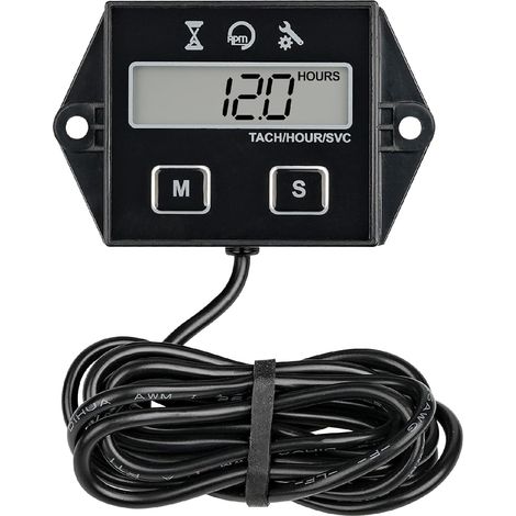 Tachymètre numérique, compteur d'heures pour petit moteur, rappel d'entretien, arrêt de l'utilisateur, utilisation pour tondeuse à gazon ZTR, tracteur, générateur de tracteur, moteur (1/5)