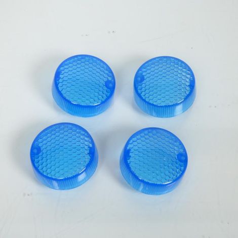 Kit 4 blauer Blinker-Cabochons für Scooter Aprilia 50 (1/2)