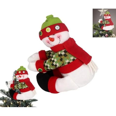 Décoration de Sapin de Noël, Hugger de cime d'arbre de Noël Cimier de Sapin de Noël, drôle,Ornement pour la décoration de la Maison (1/5)