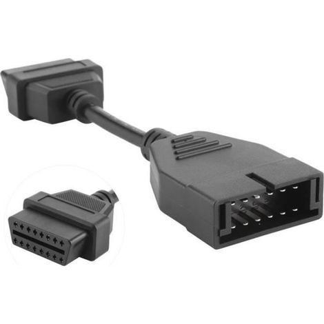 OBD1-zu-OBD2-Adapterkabel, Kfz-Diagnoseanschlusskabel, 12-poliges auf 16-poliges OBD-Diagnoseadapterkabel (1/5)