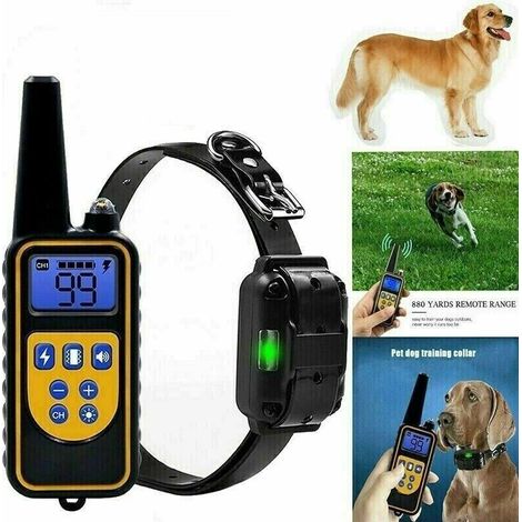 COLLARE 800M IMPERMEABILE TELECOMANDO CANI SCOSSA ELETTRICO ADDESTRAMENTO LCD (1/5)