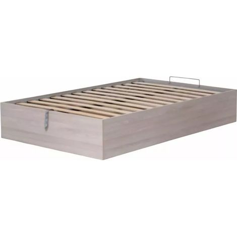 letto 1 piazza e mezza "bed box" olmo naturale con rete e contenitore, 120x190 cm (1/4)