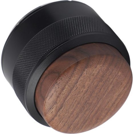 Distributeur de café à pression constante, niveleur de poignée en bois en acier inoxydable 304 pour le brassage, 51mm (noir) (1/4)