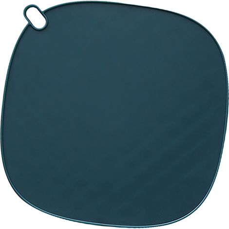 Dessous de plat en silicone résistant à la chaleur pour plan de travail, table à manger, tasse, suspendu, antidérapant, bleu foncé
