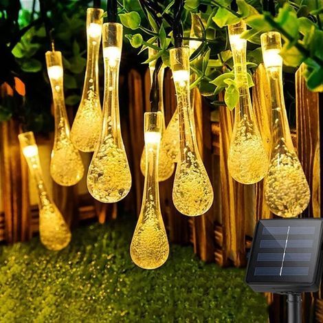 Guirlande Lumineuses Solaires Exterieur, 7.5M 50LED Guirlande Lumineuse Solaire Exterieur 8 Modes IP65 Étanche, Guirlande Solaire Exterieur Convient pour Jardin, Arbre, Terrasse (Blanc Chaud) (1/5)