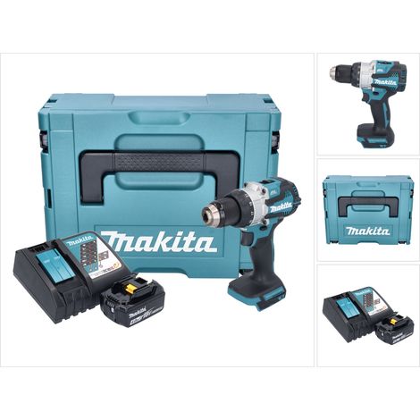 Makita DHP 489 RM1J trapano a percussione a batteria 18 V 73 Nm senza spazzole + 1x batteria ricaricabile 4,0 Ah + caricabatterie + Makpac