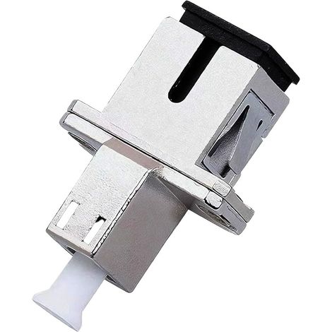 SC/APC to LC/APC Single-Mode Simplex Fiber Optic Adapter, Metal Housing with Ceramic Socket, for FTTX Networks, Telecommunications and Data Centers, 1 Piece (1/5)
