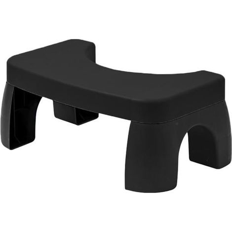 Duokon Tabouret de pied de pot accroupi Tabouret de pot de toilette, empêche le glissement, améliore la meuble tabouret Blanc Noir (1/4)