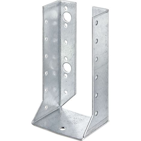 Sabot de charpente type B 64 x 128 mm – Acier galvanisé sendzimir – Fixation latérale pour assemblages robustes –