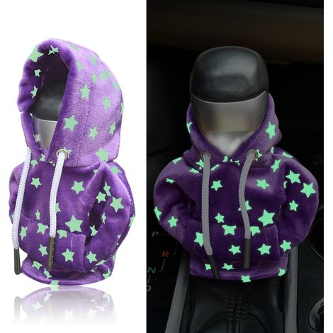 Housse de levier de vitesse à motif étoile violette : accessoire universel pour levier de vitesse automobile – gadget de décoration intérieure automobile mignon pour un style de véhicule unique et des