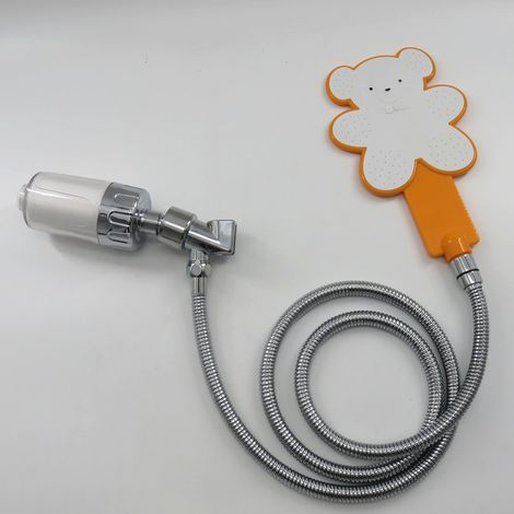 Ultra-thin handheld shower head with cartoon design for bathroom, pressure shower set, stainless steel outlet to save water (1/3)