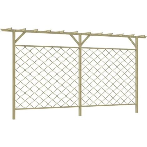 Clôture de jardin en bois avec pergola