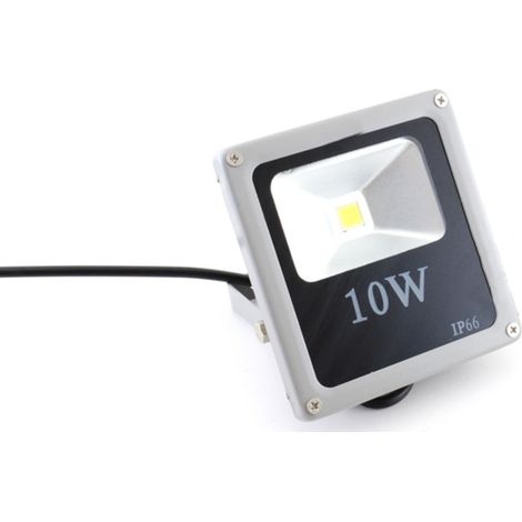 TrAdE Shop Traesio - Faro Faretto A Led Ultra Slim A Luce Calda Fredda Rgb Da Per Esterno Ip65 220v - -Bianco Freddo-10 Watt -Slim -
