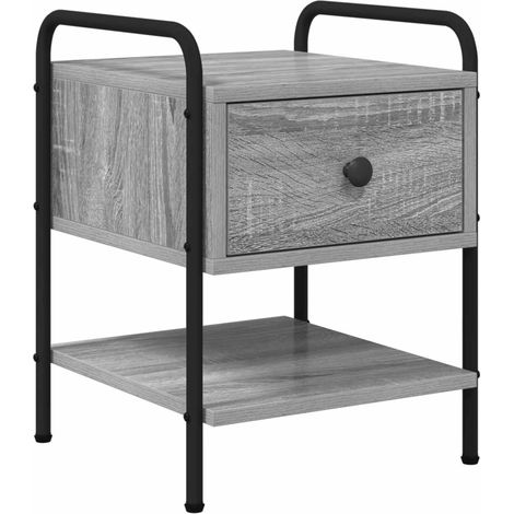 Bedside Cabinet Grey Sonoma 35 x 36.5 x 47 cm Engineered Wood vidaXL (1/5)