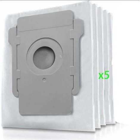 Sac à poussière Irobot Roomba i7, sac à poussière de remplacement 5 pièces pour aspirateur iRobot Roomba i7 i7+ / i7 Plus E5 E6 E7 S9 S9+ (accessoires non d'origine) (1/4)
