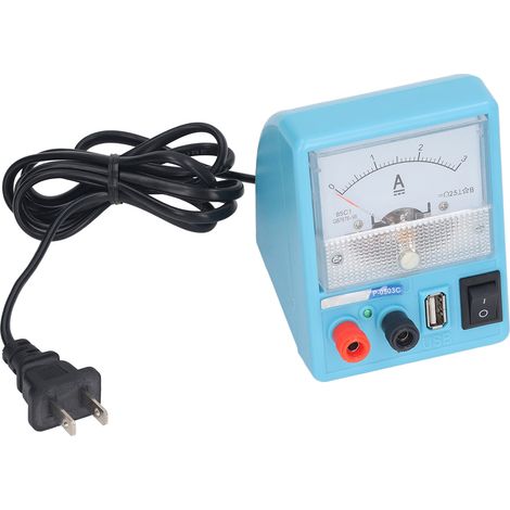 Alimentation régulée DC 3A, tension réglable 0-30V, prise US 110-240V, avec afficheur de courant, source de tension stabilisée pour laboratoire. (1/5)