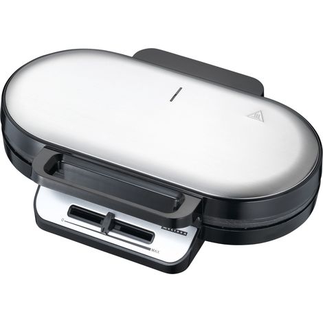 MELISSA Waffeleisen 16250087, 1200 W, Doppelplatten, Herzform, schwarz (1/3)