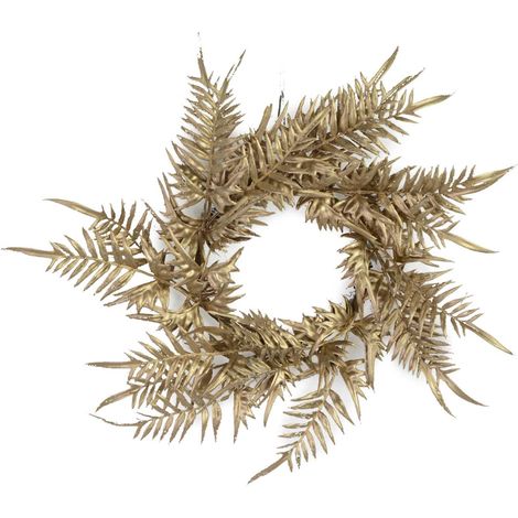 Coroncina foglie oro cm 30
