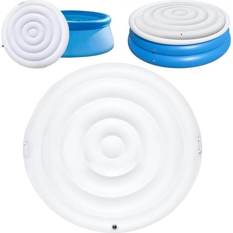 Thermal Blanket for Round Inflatable Hot Tub with Handles, Inflatable Spa Lid, Energy Saving Hot Tub Cover (White, 165CM) (1/5)