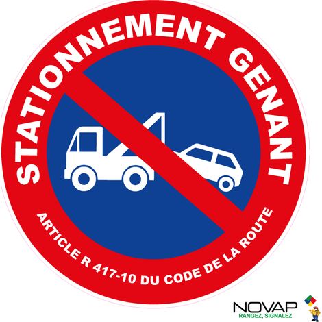 Panneau Défense de stationner mise en fourrière - Rigide Ø80mm - 4021775
