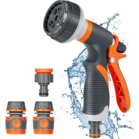 Pistolet d'arrosage Pulvérisateur de Jardin Modes Arrosoir avec Interface pour le Lavage des Voitures les Jardins 8 3 (1/4)