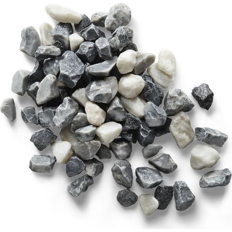 Alpine Black Bulk Bag 850 kg Premium Chippings - 12-25 mm Cool Grey/Icy White and Black Basalt Gravel - L100 x W100 x H80 cm