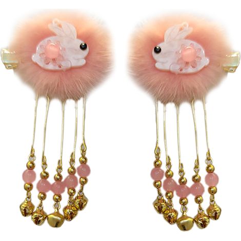 Barrette À Frange Pour Fille - Accessoire Cheveux Style Chinois - Épingle Légère Quotidien Et Fête - Lot De 1 (1/5)