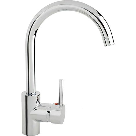Lavello Monocomando "Flow Line" Con Bocca Alta. Cartuccia ceramica Ø 40 mm.