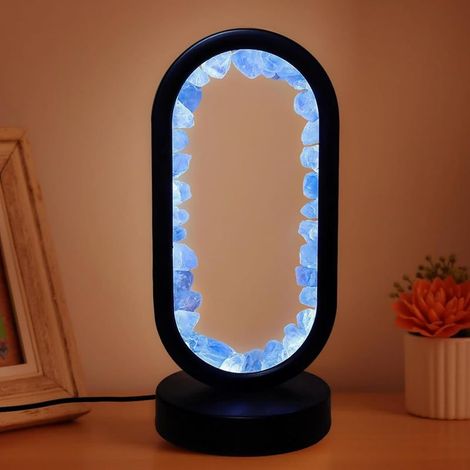 Rock Biomimetic Plantes Crystal Table Lampe USB réglable Tri-couleur naturel clair éclairage en cristal unique pour la lumière ambiante (1/5)