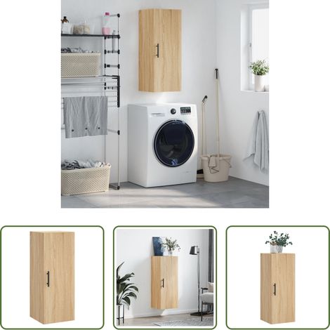 vidaXL Sonoma-Eiche - Wandschrank Sonoma-Eiche 34,5x34x90 cm (1/5)