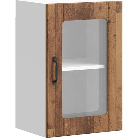 Armario de pared de cocina de diseño funcional y decorativo de 40 x 31 x 60 cm fabricado en madera reciclada 020050130 (1/5)