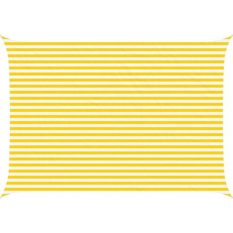 Toldo Vela de Sombra Amarillo y 5 x 3,5 m 100% Poliéster Oxford vidaXL