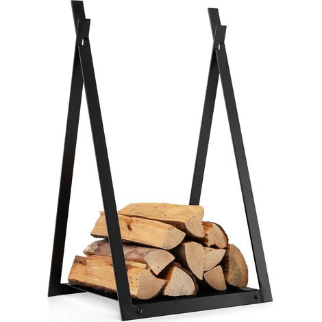 Firewood Log Rack Heavy Duty Firewood Holder with Stable Triangular Structure