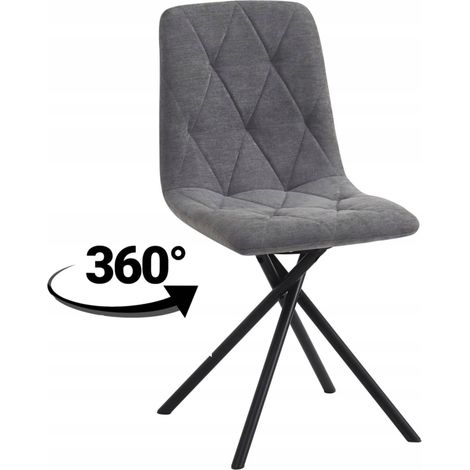 Grauer, um 360° drehbarer Polstersessel für das Wohnzimmer K39-FX Wind 89 Grau (1/5)