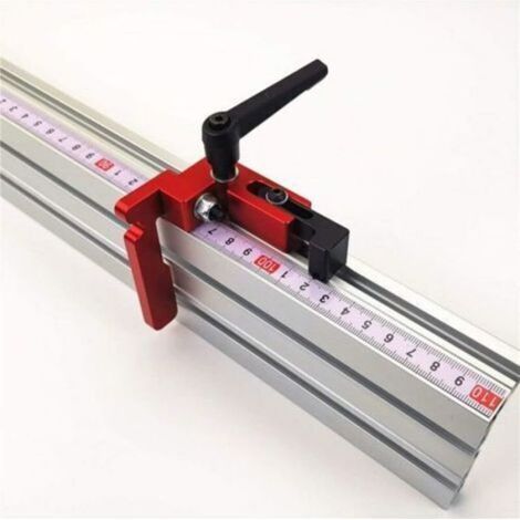 Guide d'onglet en aluminium en forme de T de 75 mm de hauteur pour scie circulaire