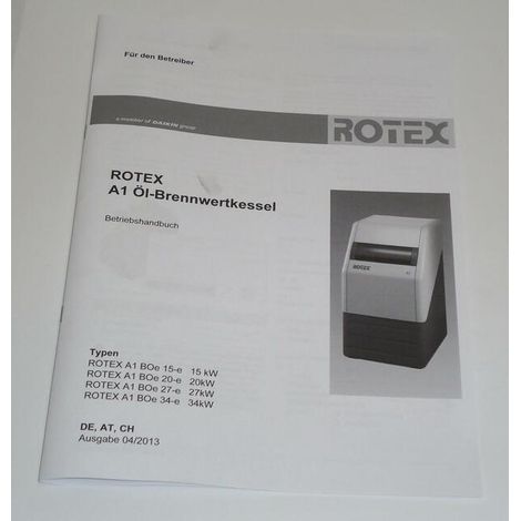 Betriebshandbuch A1 Öl DE für alle ROTEX A1 Öl bis BJ 2018 - 5018058 von Daikin (1/2)